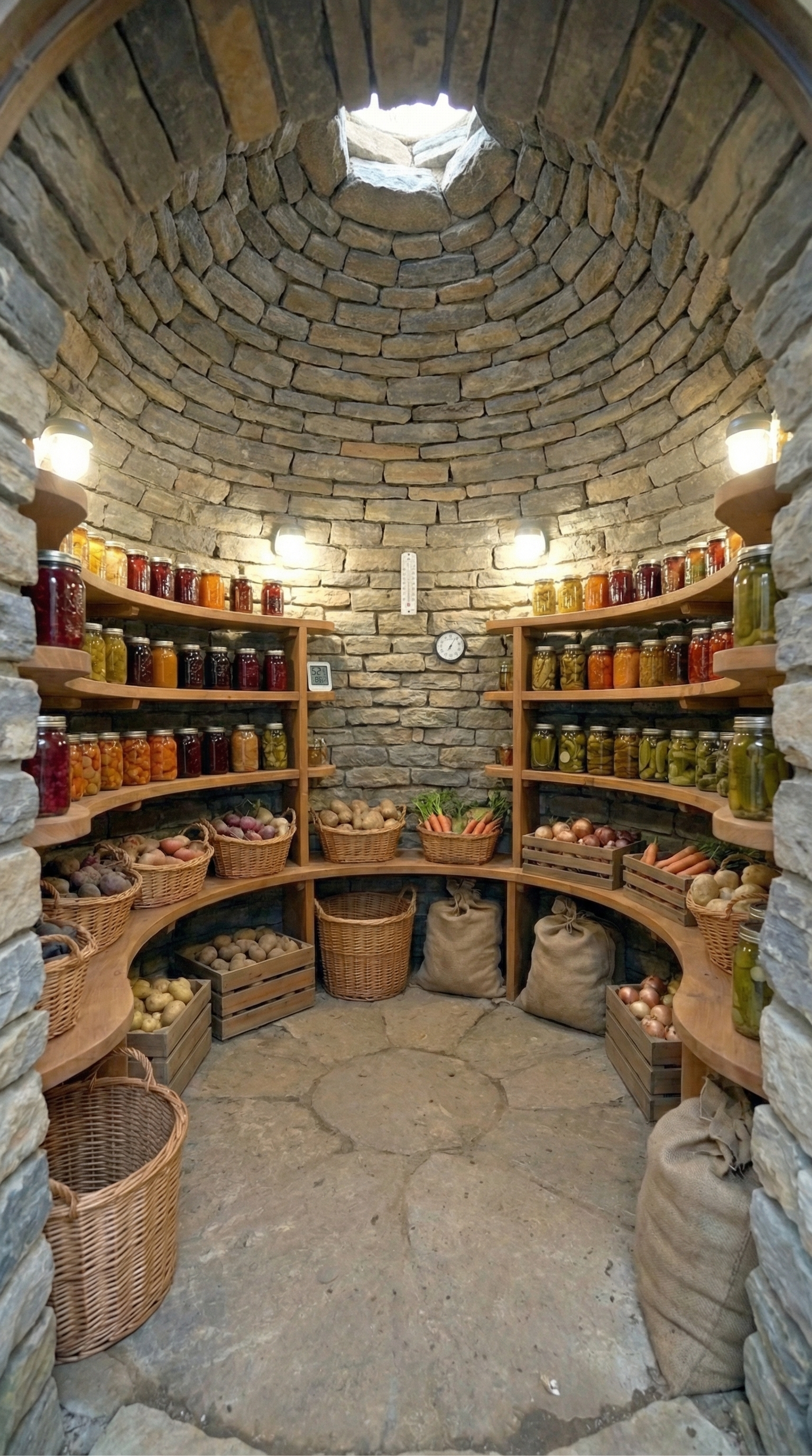 Dome root cellar building plan preview